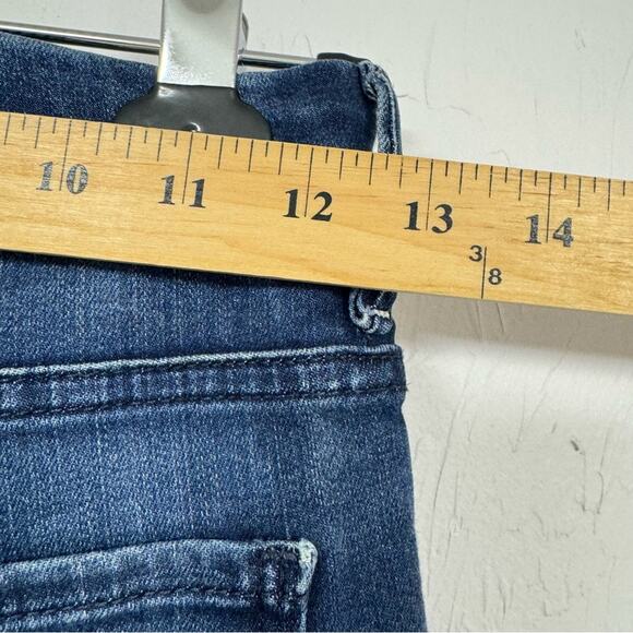 Mother High Waisted Ankle Fray Jeans Womens 24 Raw Hem Skinny Blue Denim Fall - Picture 7 of 15